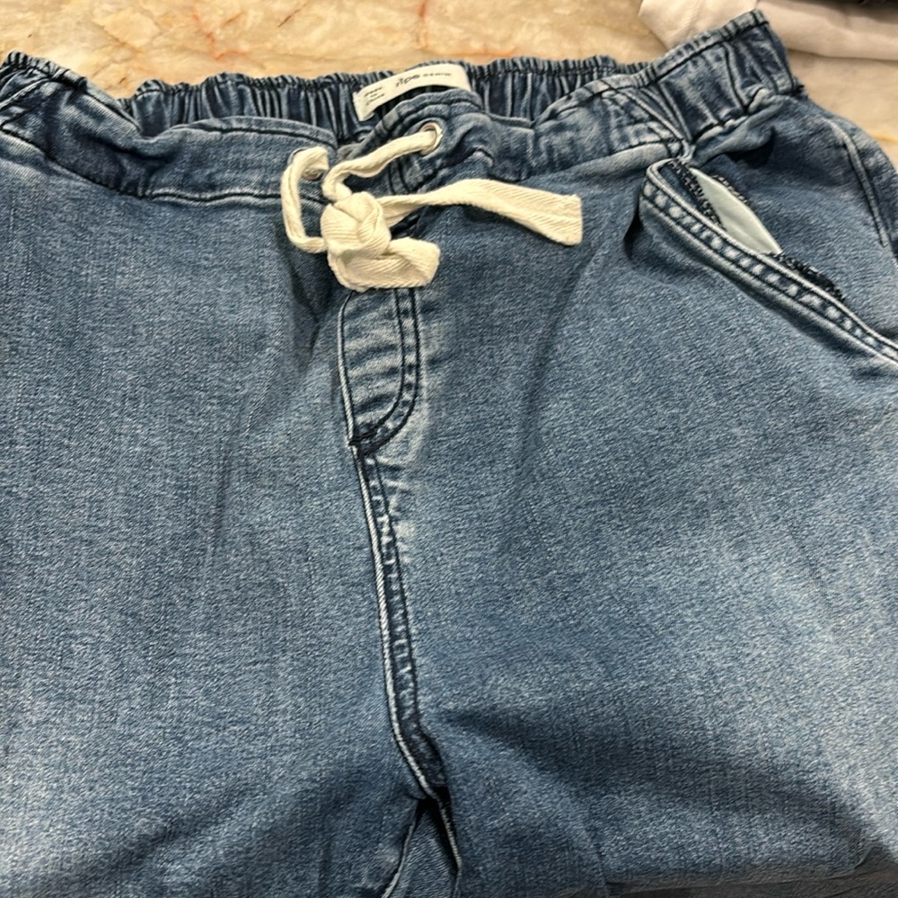 Rip denim large maternity jeans